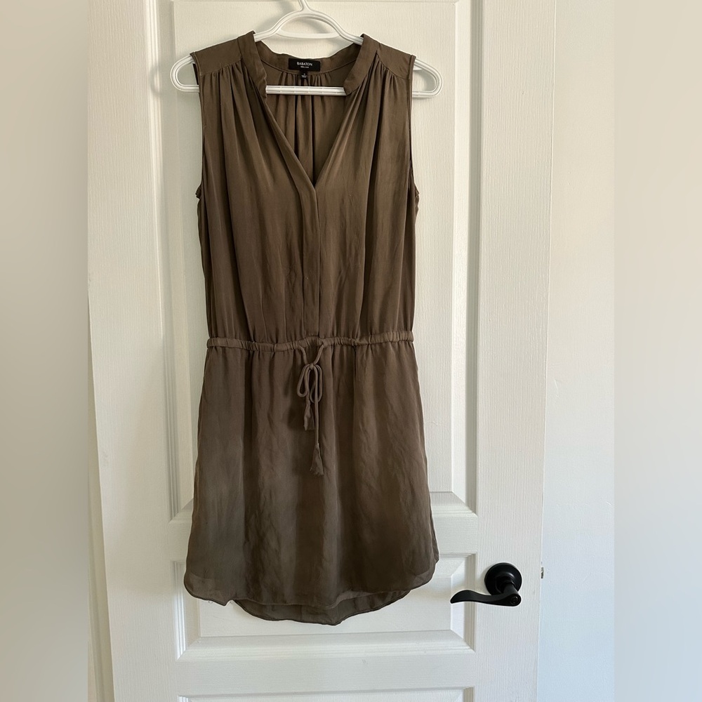 Babaton Taupe Silk dress